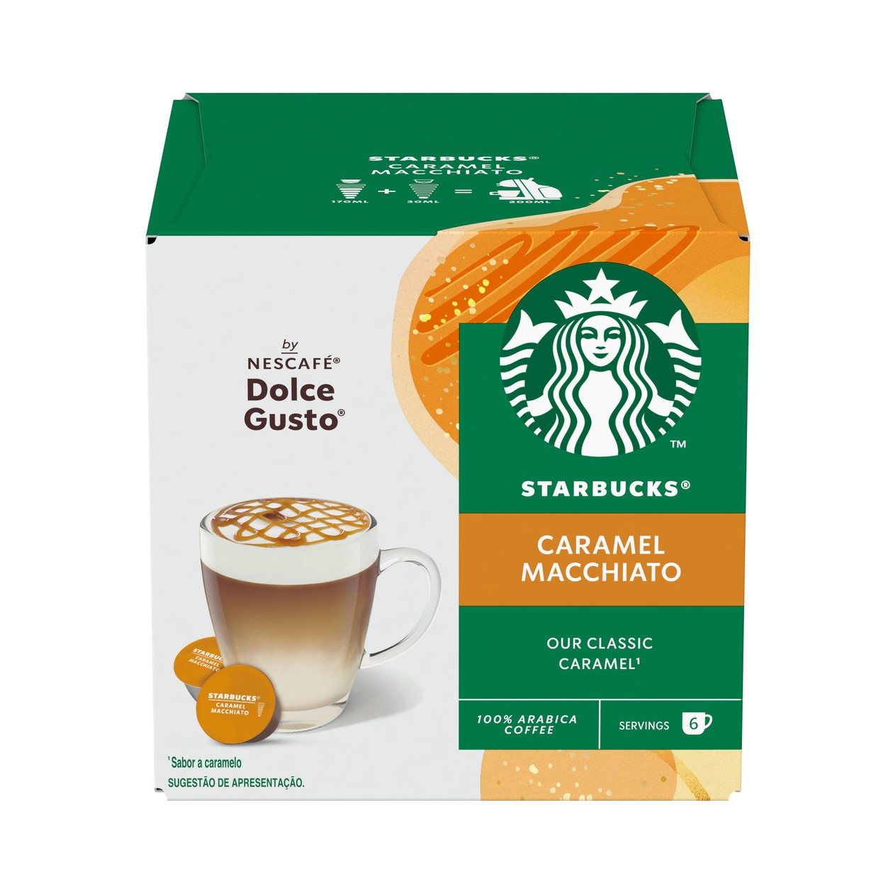 Cápsulas Café Caramelo Macchiato Starbucks Dolce Gusto 12 Un