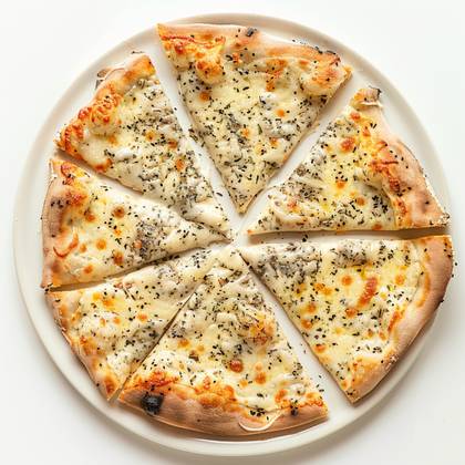 Pizza bread, cheese, blue cheese