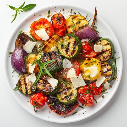 Grilled vegetable with parmesan cheese