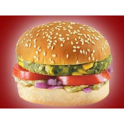 Spinach & Corn Open Burger