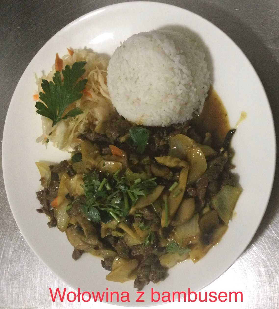 Beef with Bamboo and Mun Mushrooms