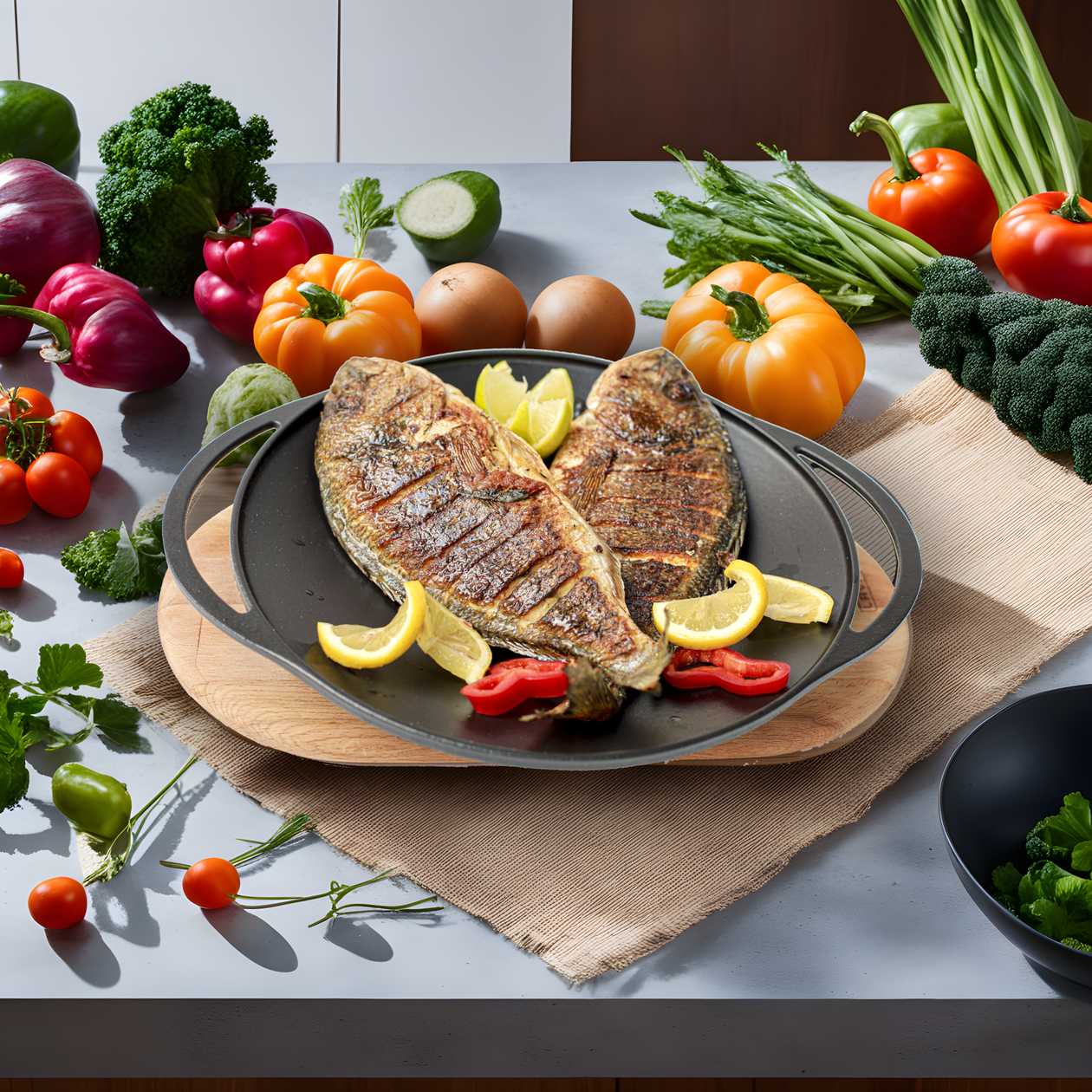 Grilled seabream