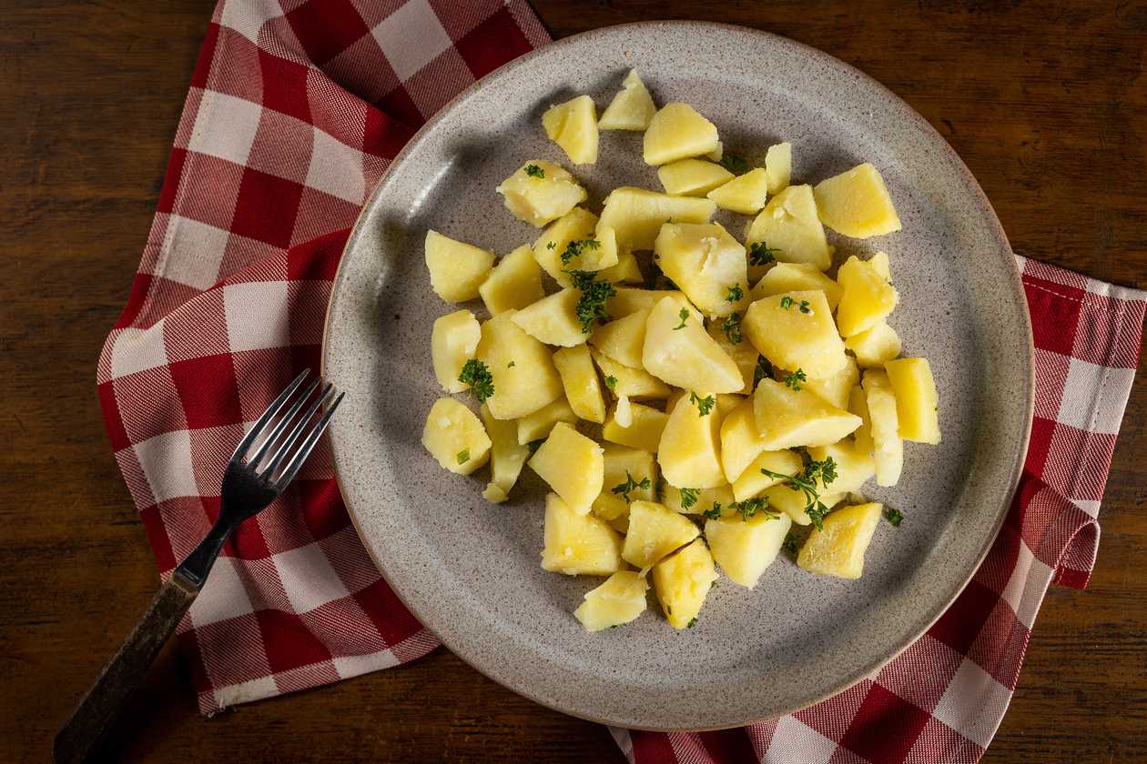 Cooked potatoes