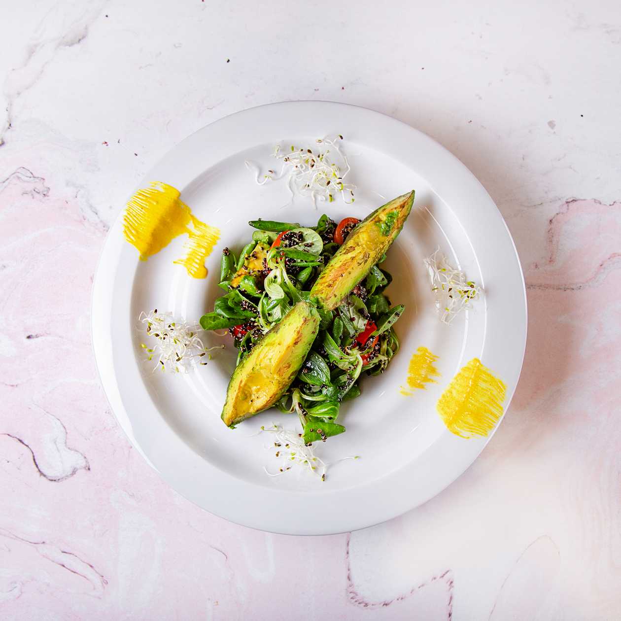 Grilled Avocado and Quinoa Salad