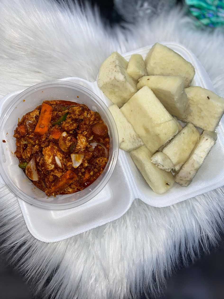 Boiled Yam & Egg Stew