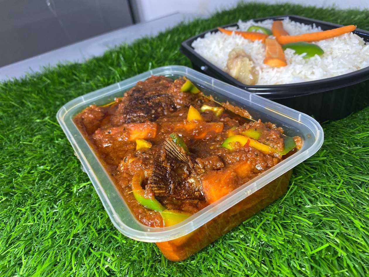 Plain Rice & Fish stew