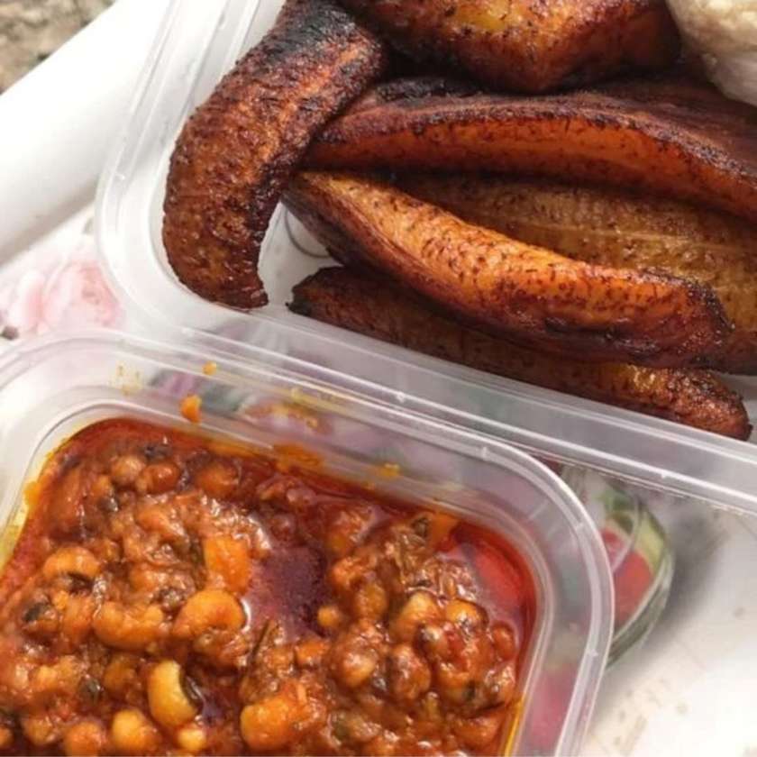 Plantain/ beans/ Egg