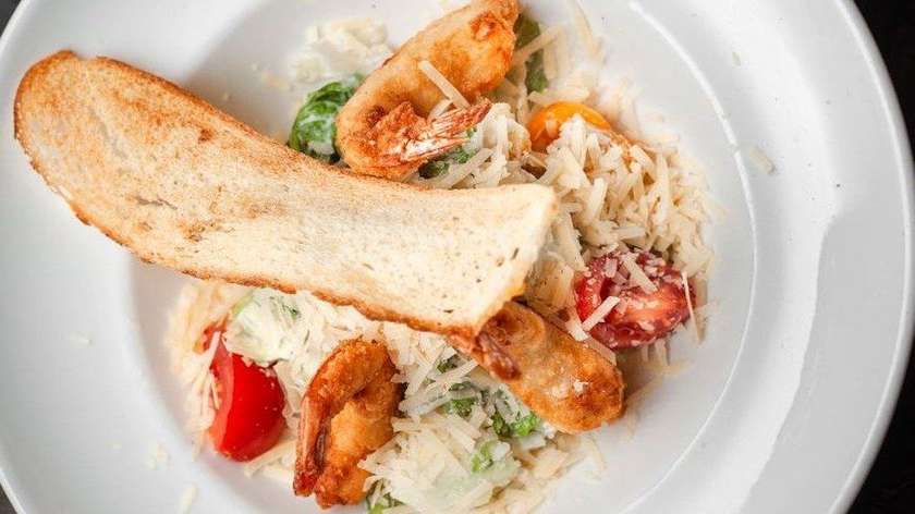 Caesar Salad with Shrimps