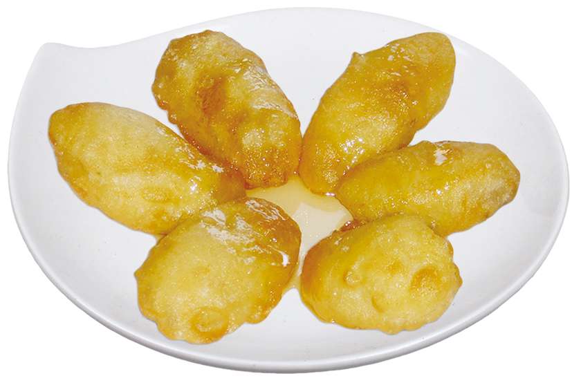 Fried banana with honey