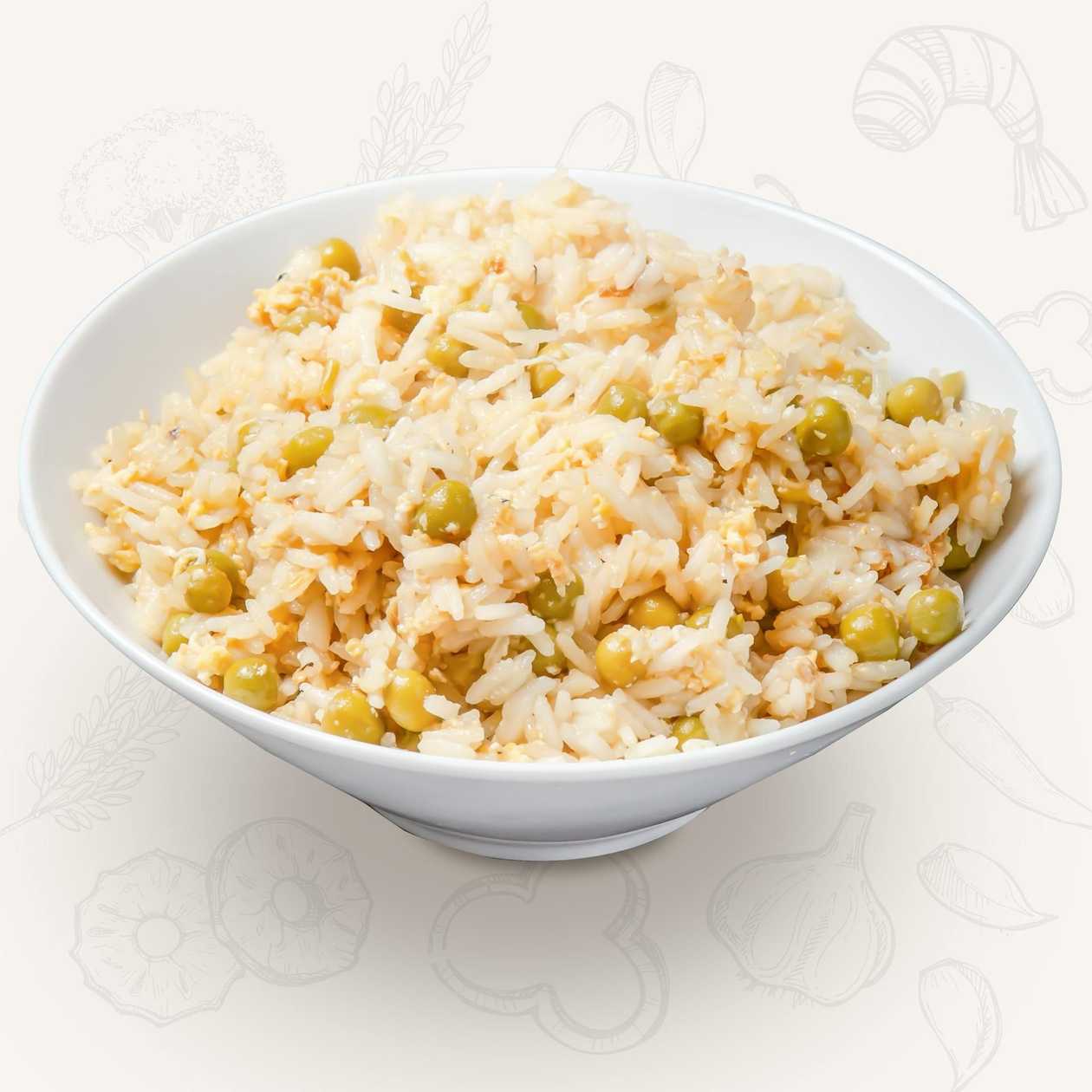 Pea Rice with Eggs