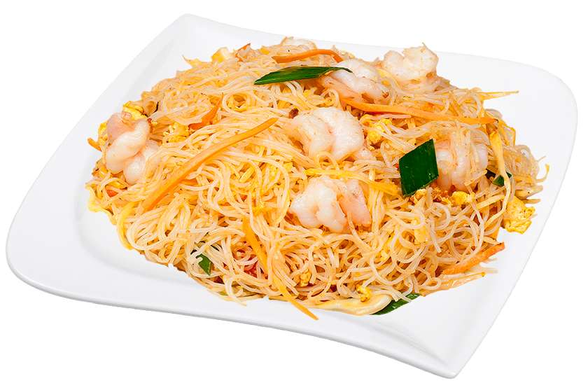 Fried rice noodles with shrimp