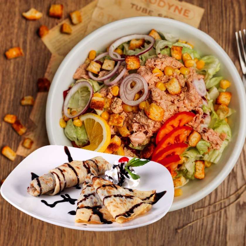 COMBO Salată cu ton + clătite