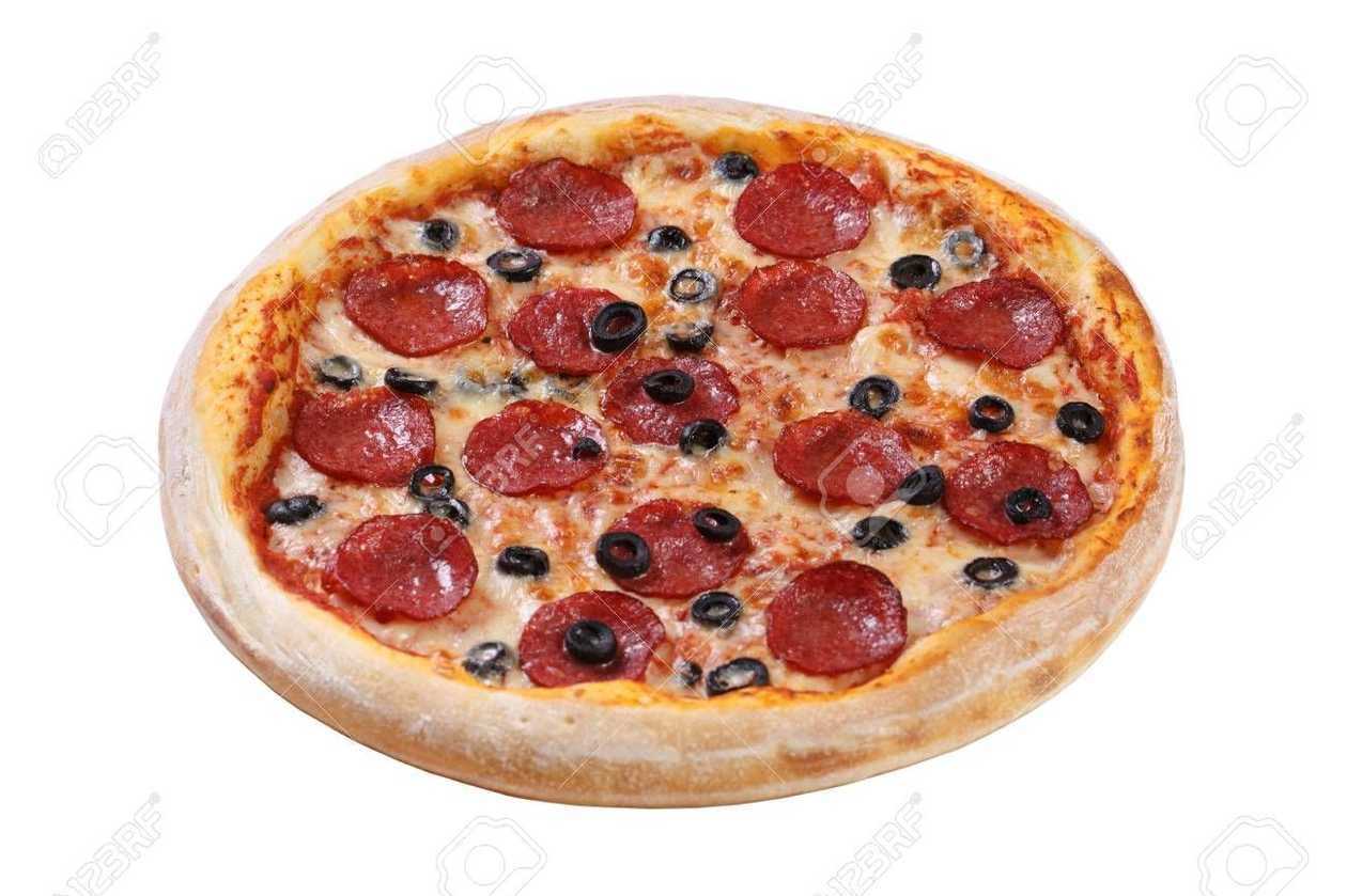Pizza salami olivy