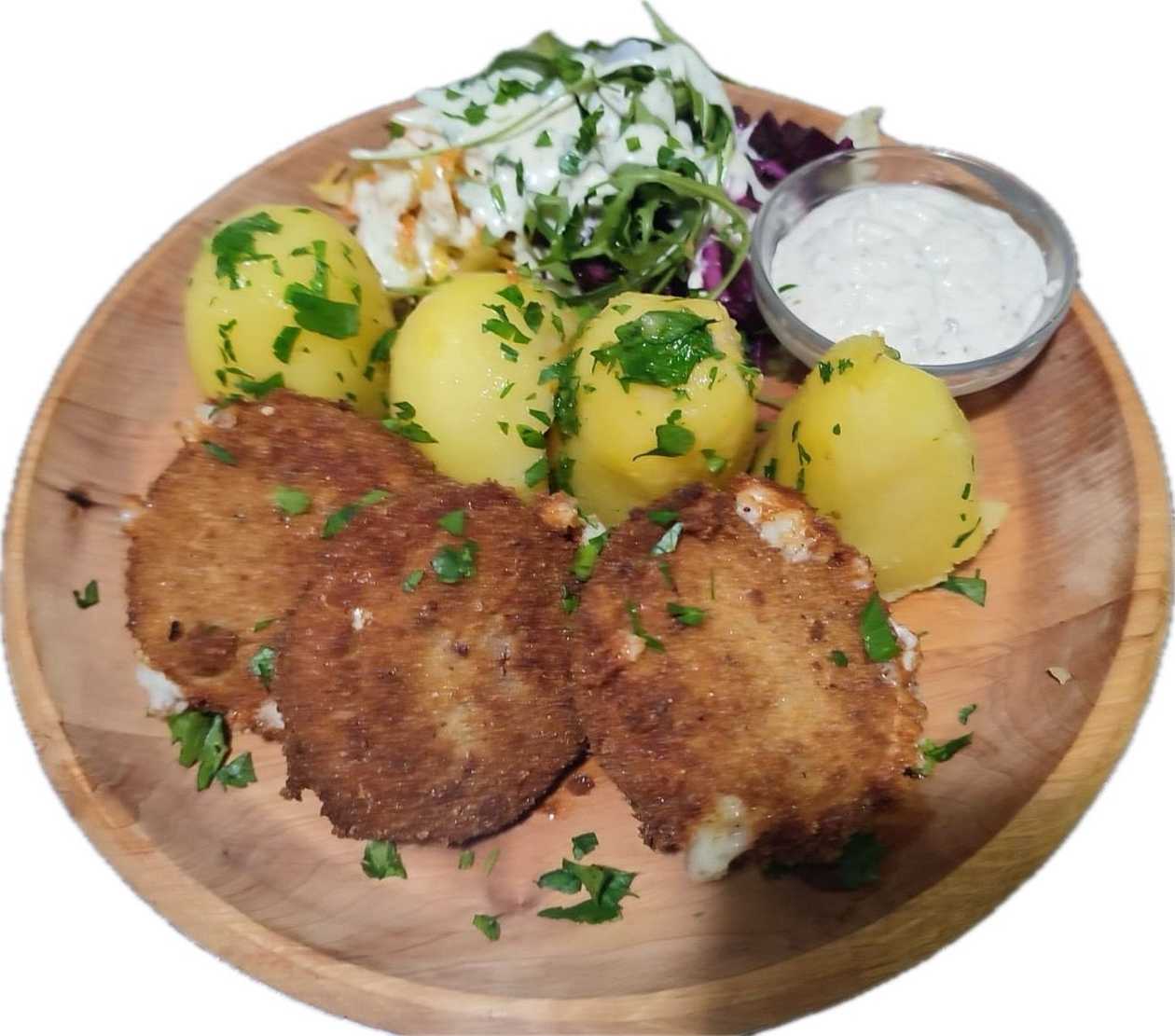 Fried smoked cheese
