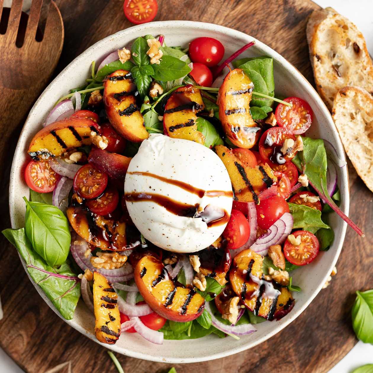 Burrata with salad
