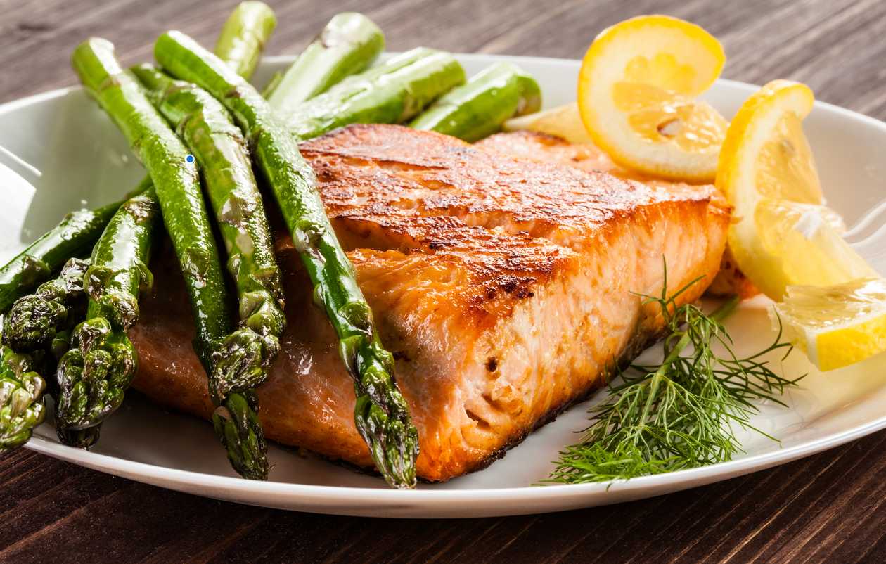 Grilled salmon