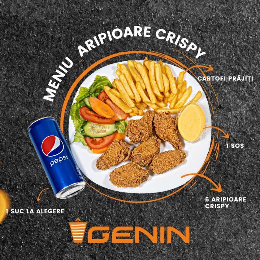 Spicy wings menu
