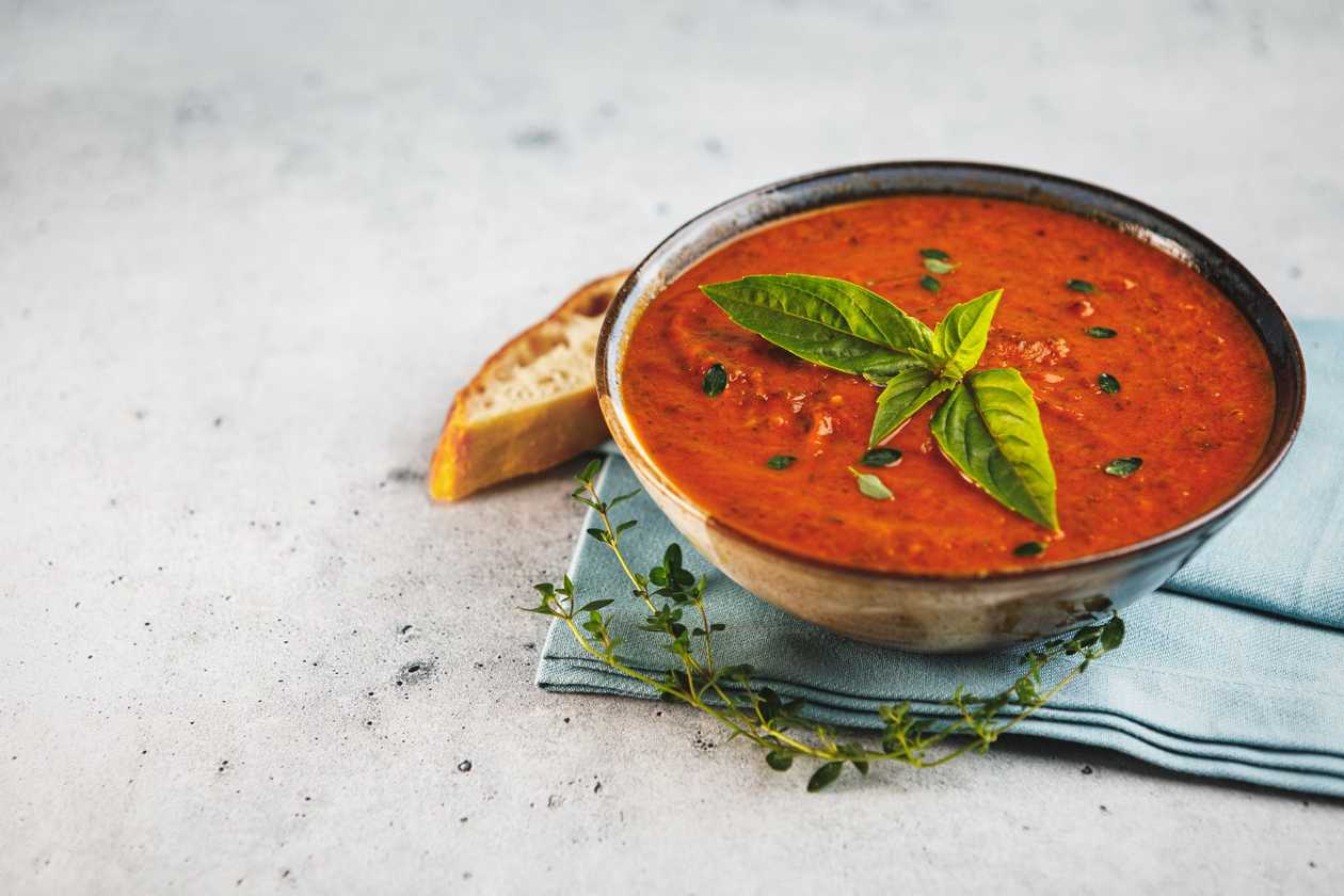 Tomato soup with basil
