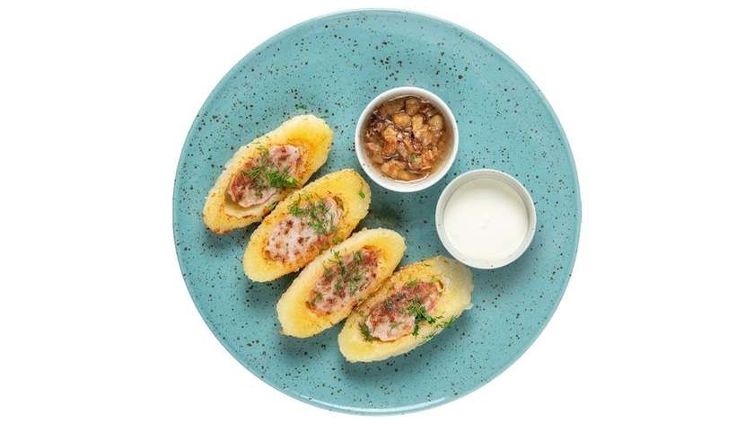 Roasted Lithuanian potato meat dumplings