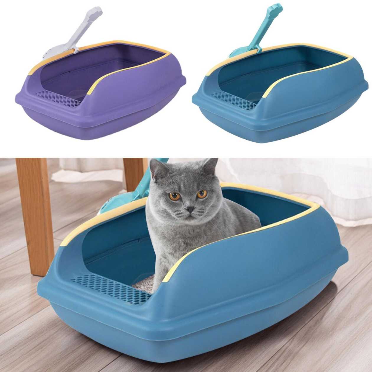 High Top Open Cat's Toilet with Sieve Small