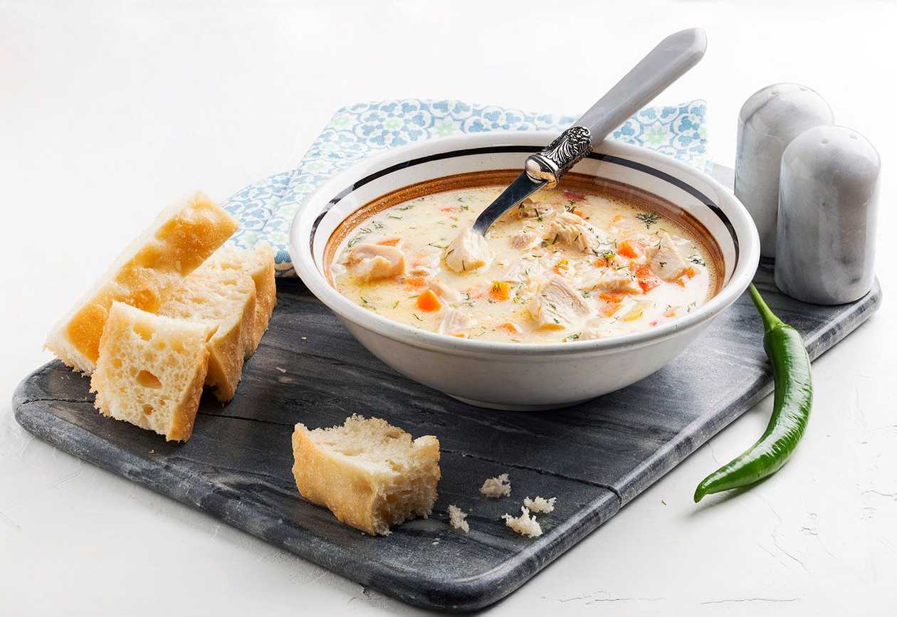 Greek chicken sour soup