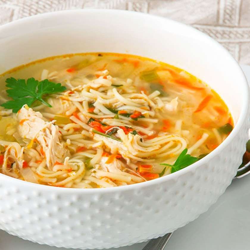 Homemade chicken noodle soup