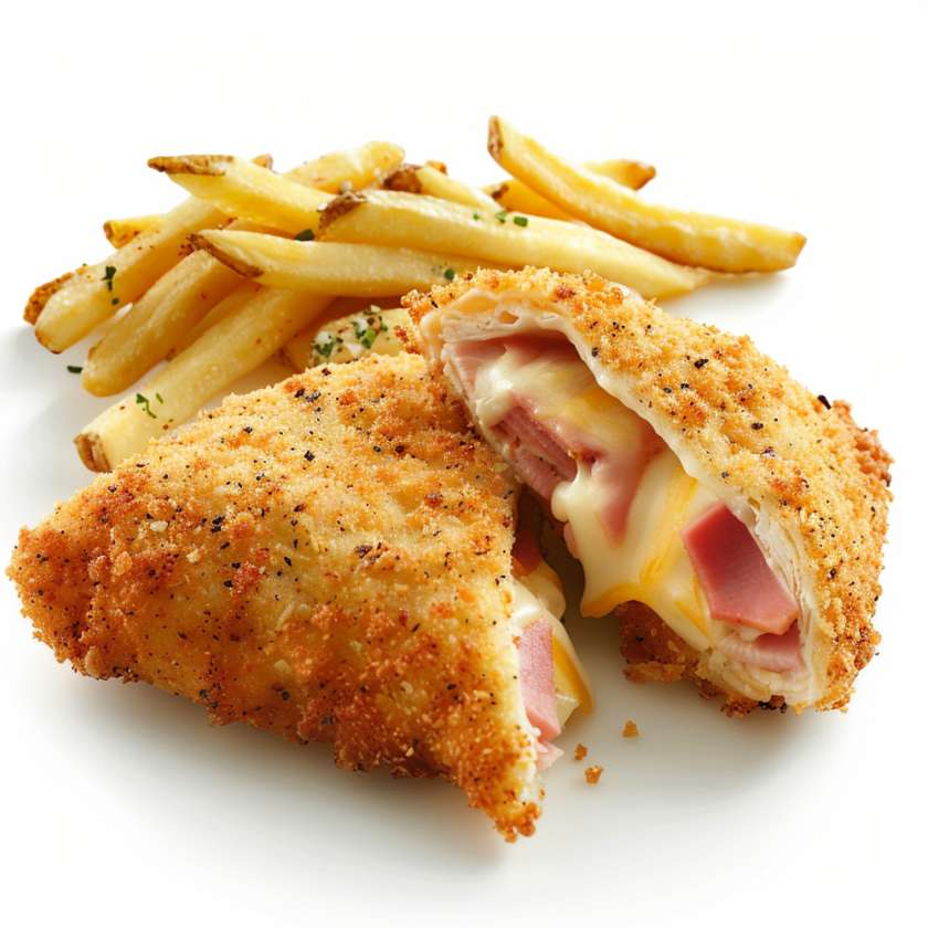 Fried chicken pocket, salad mix