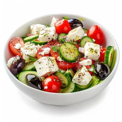 Greek salad with feta cheese