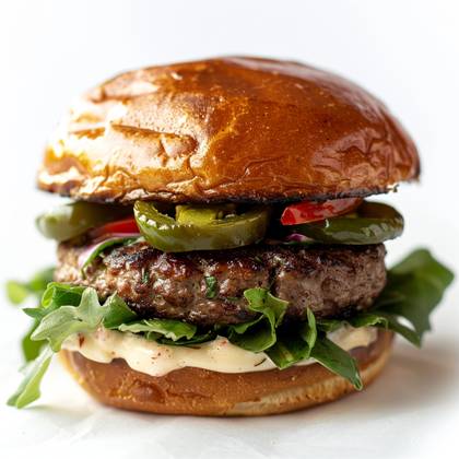 Homemade Beef Jalapeño Burger