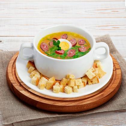Бульйон із мисливськими ковбасками