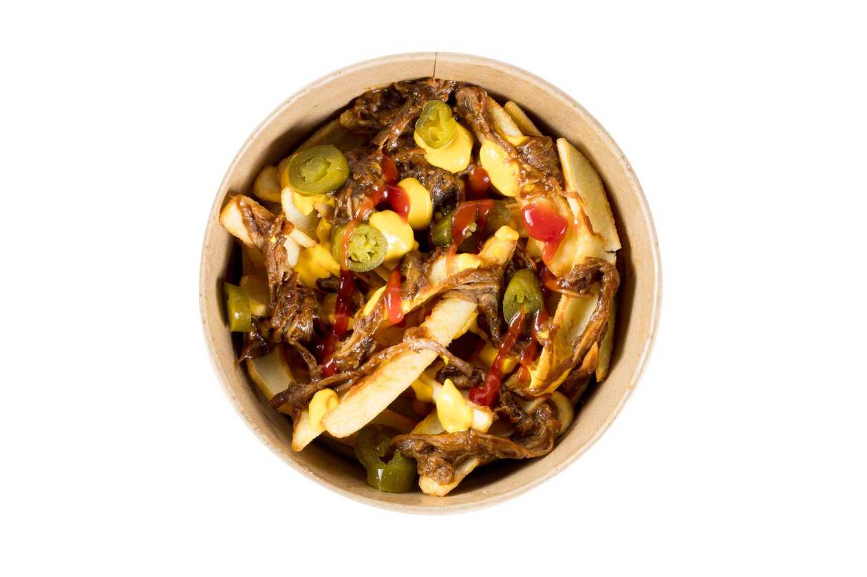 Pulled pork messy fries