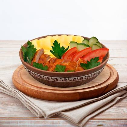 Картопляне пюре з курячим філе