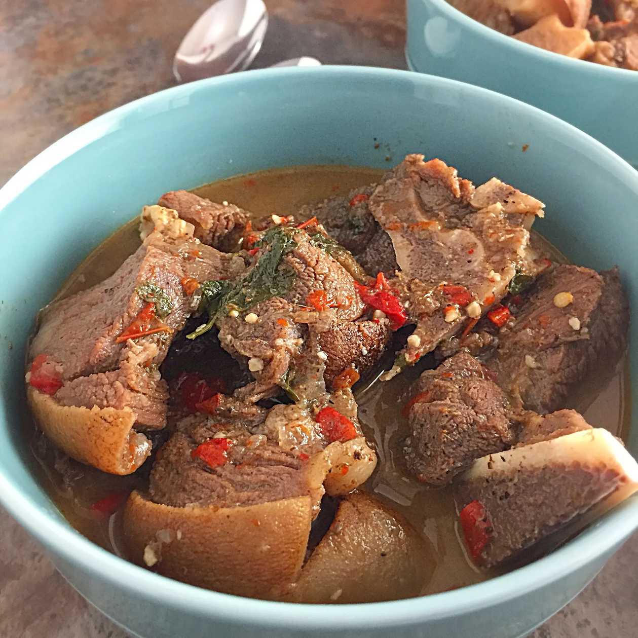 Spicy Goat Pepper Soup with Fufu