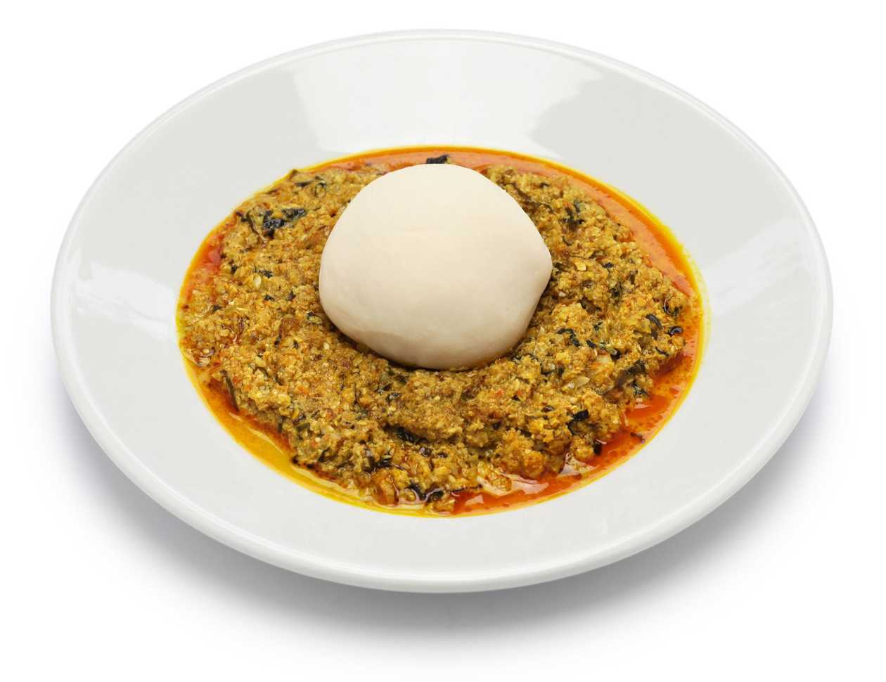 Vegetable Soup with Fufu
