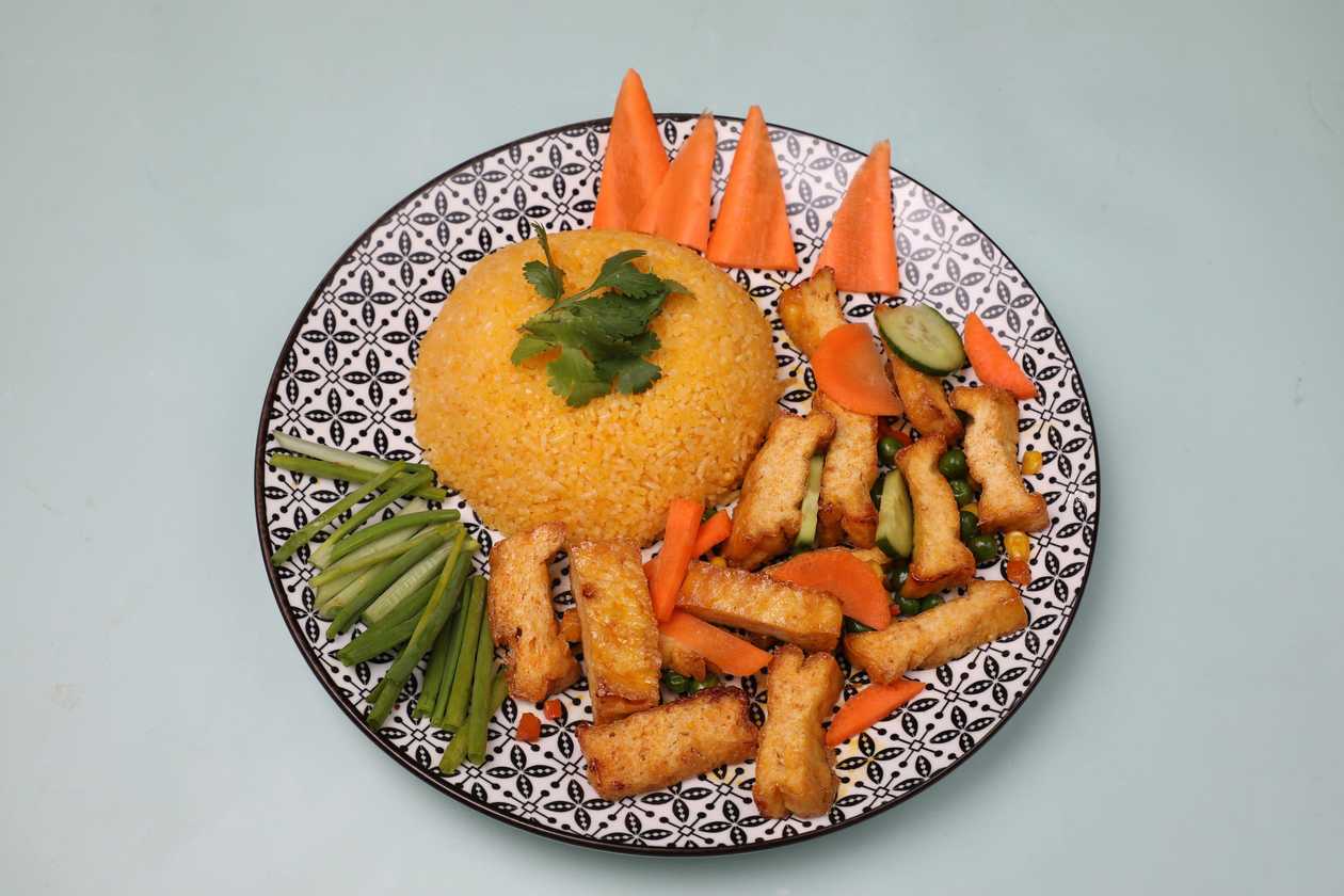 Vegetarian Fried Rice Com Chien Chay