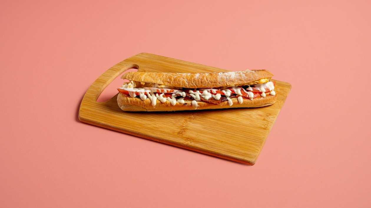 Egg and Bacon Ciabatta Sandwich
