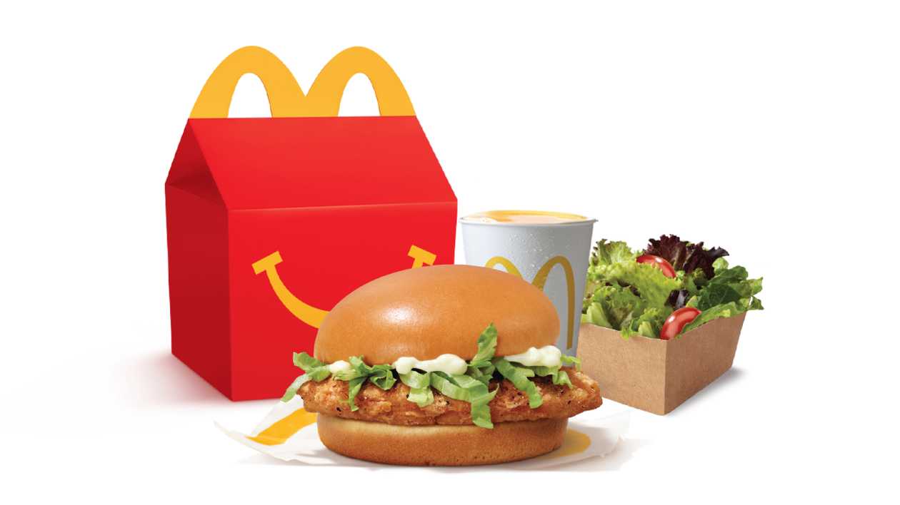 Happy Meal Chickenburger With Side Salad