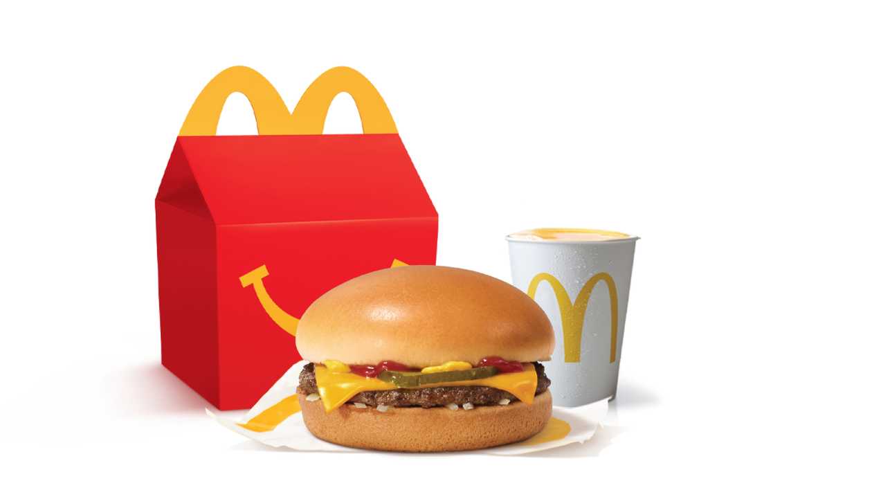 Happy Meal Cheeseburger With Fries