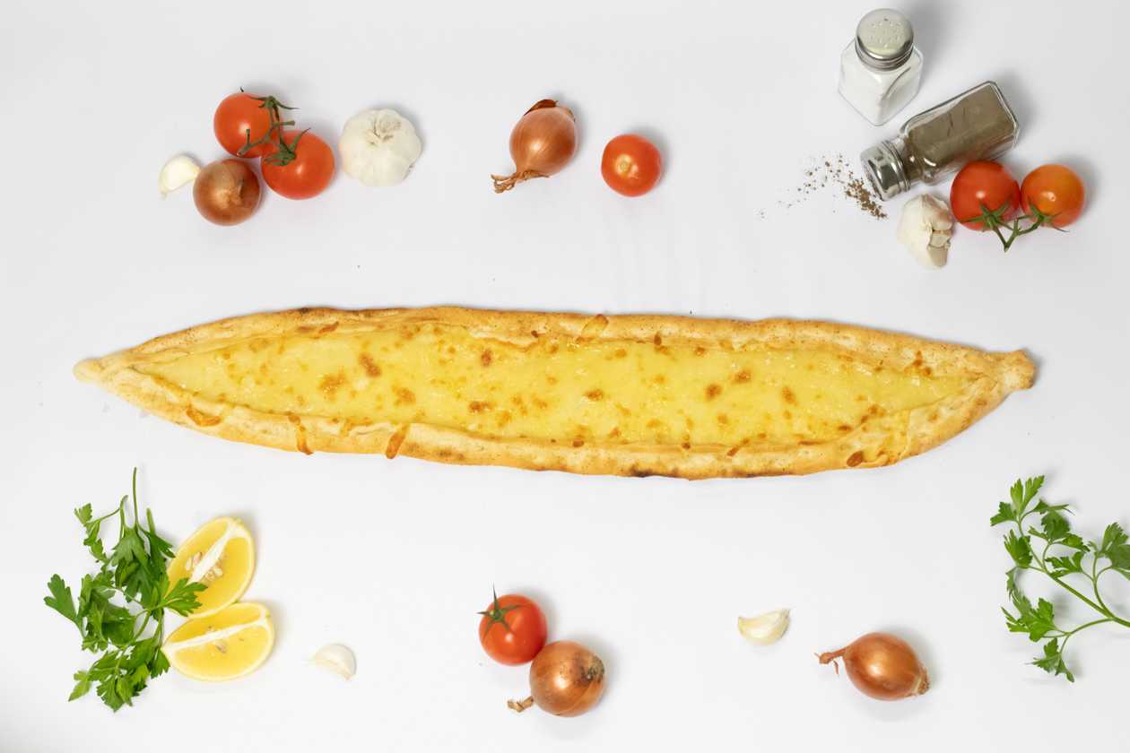 Pide with cheese and giudem