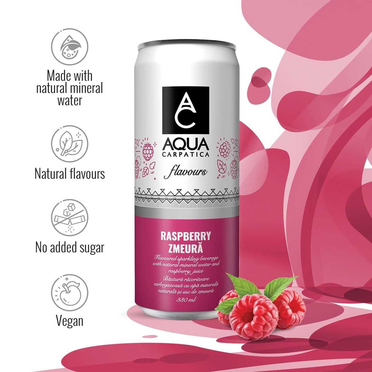 AQUA Carpatica Sparkling Flavours Raspberry
