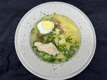 Chicken and mushroom soup