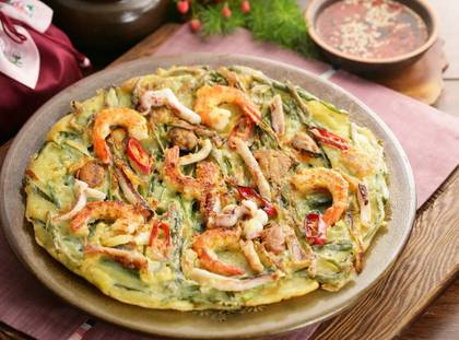 Seafood pancake