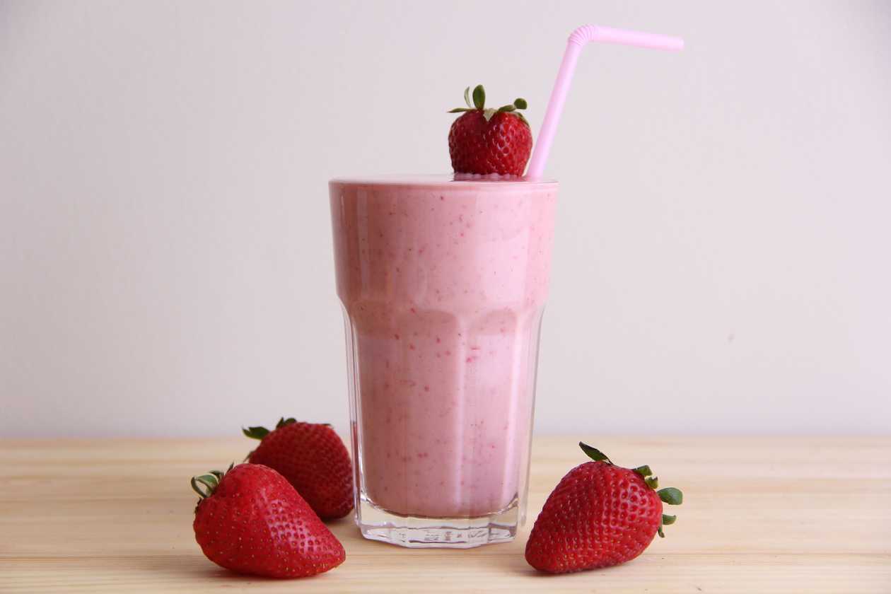 Strawberry with Ice Cream Shake