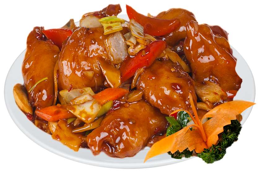 Ryba po Sečuánsku s rýží