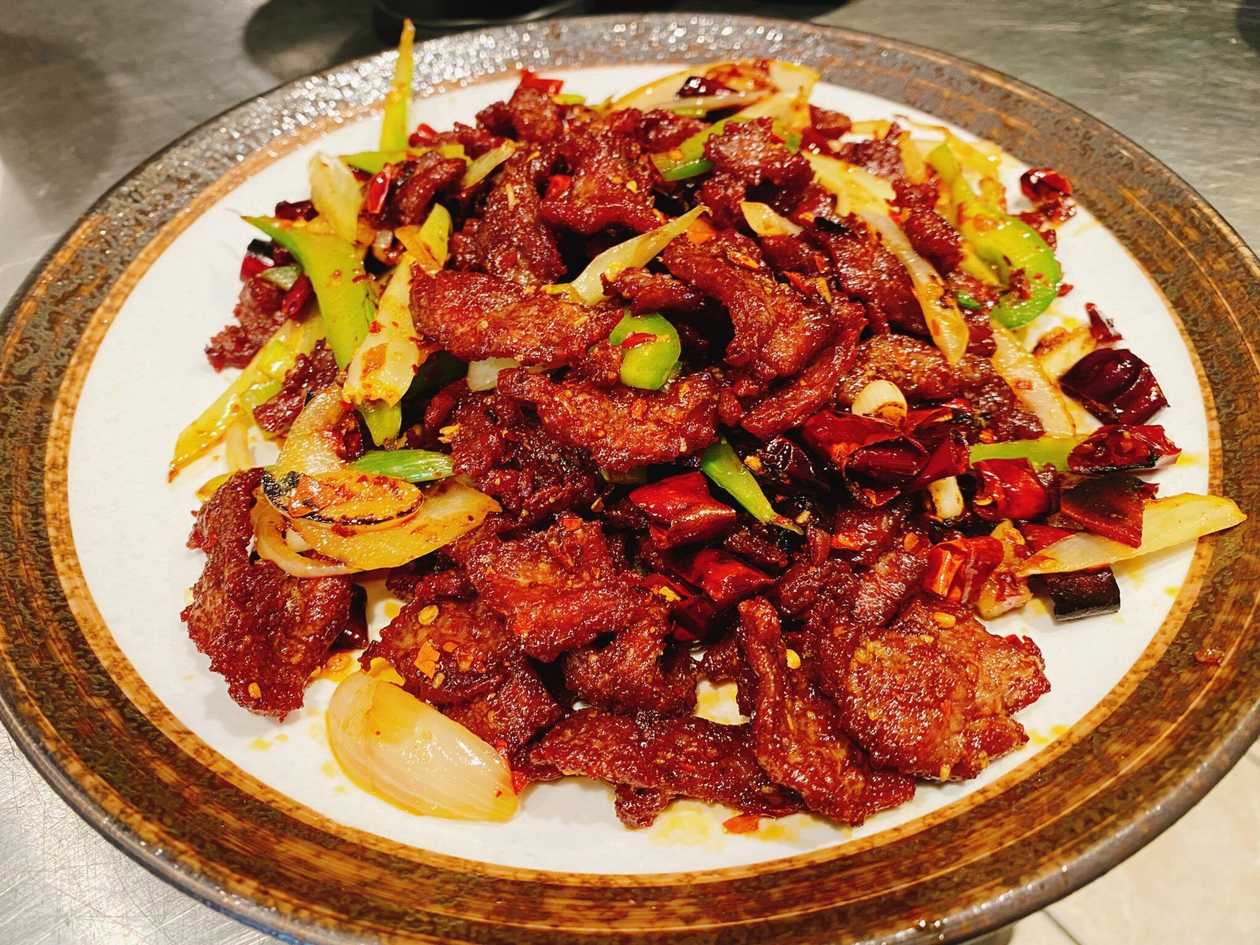 Hovězí po Sečuánsku s rýží