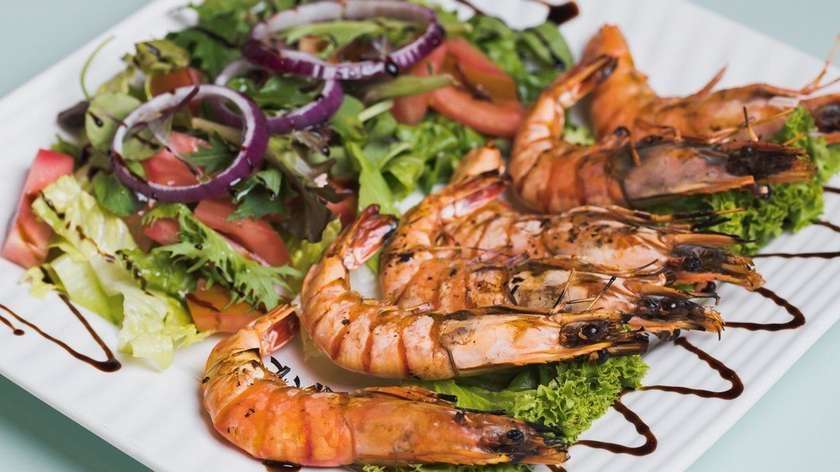 Grilled Shrimps with Side Dish