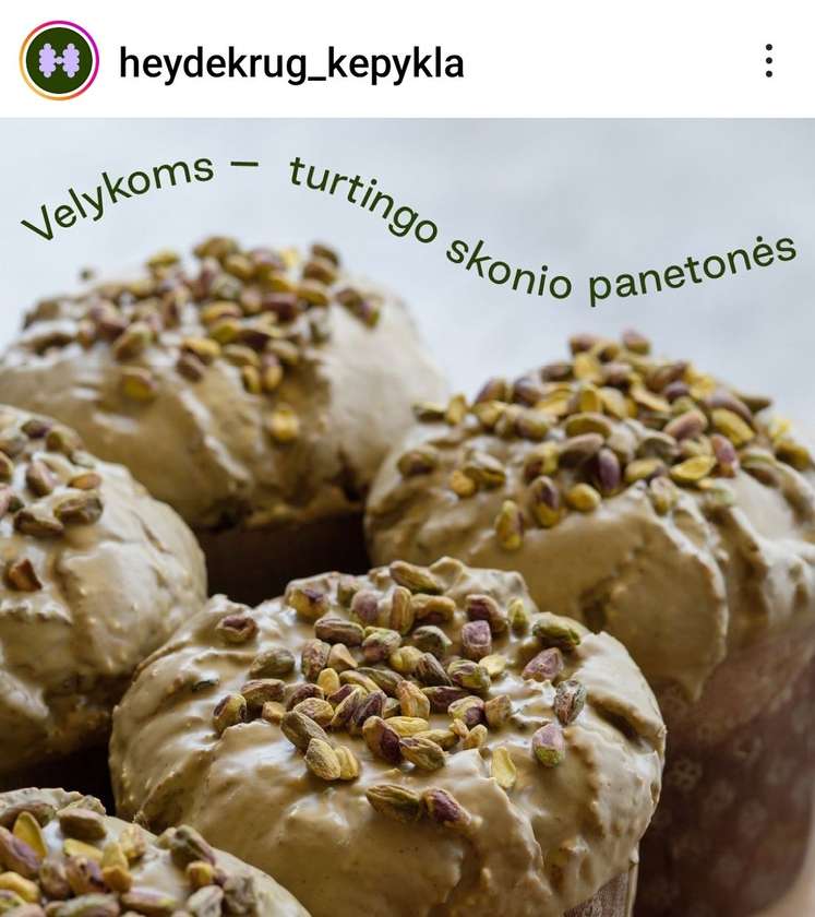Pistacijų Panettone pyragas apie 700g (maža)
