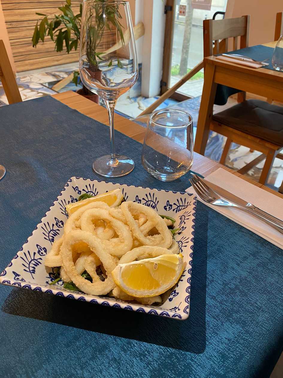 Breaded calamari