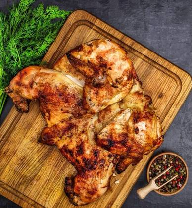 half a grilled chicken