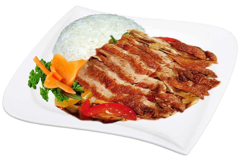 Szechuan duck with rice